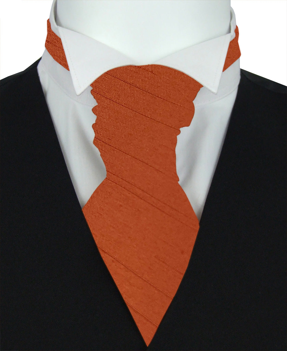 Rust Shantung Wedding Cravat