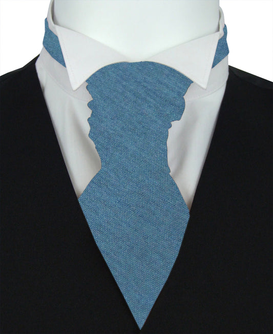 Slate Blue Shantung Wedding Cravat
