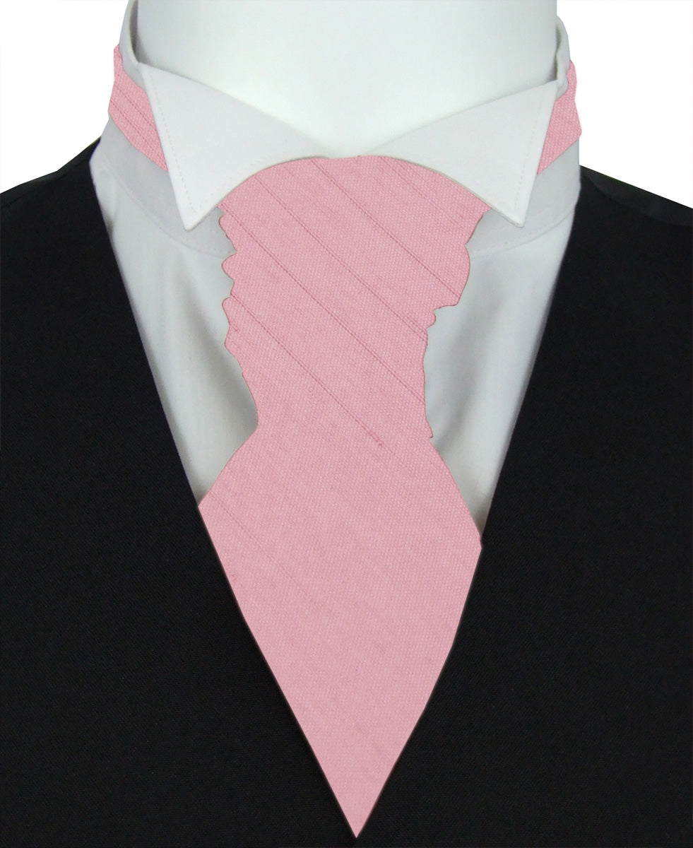 Sweet Pink Shantung Boys Wedding Cravat