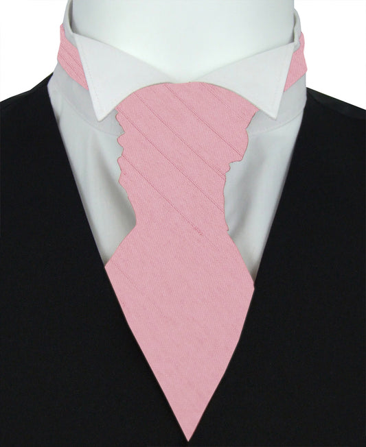 Sweet Pink Shantung Wedding Cravat
