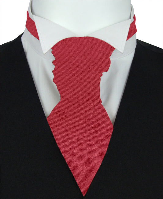 Vermillion Shantung Wedding Cravat