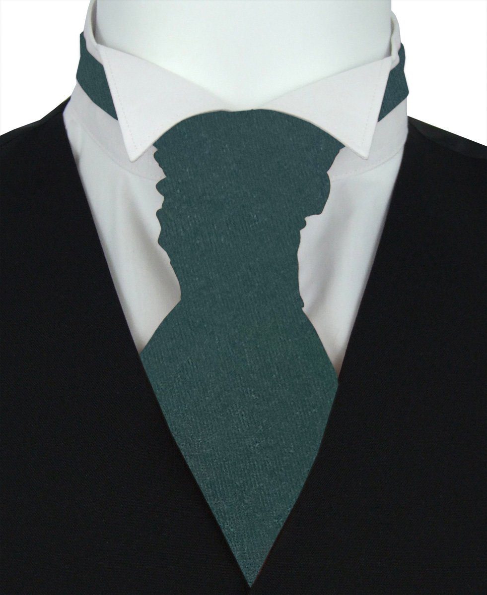 Dark Green Pre-Tied Boys Wedding Cravat - Childrenswear