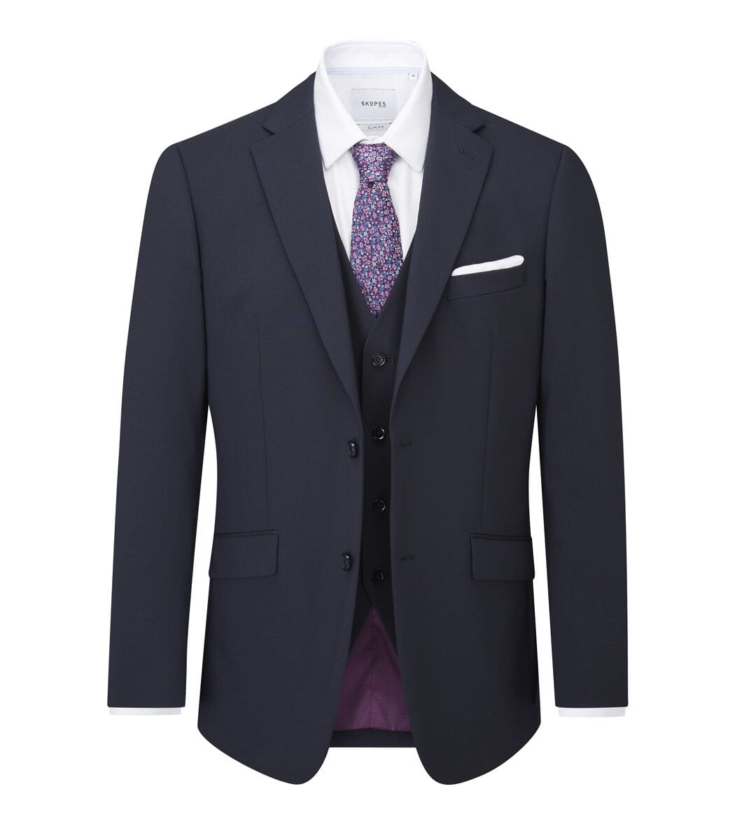 Darwin 2 Button Navy Jacket - Blazers & Jackets - - THREADPEPPER