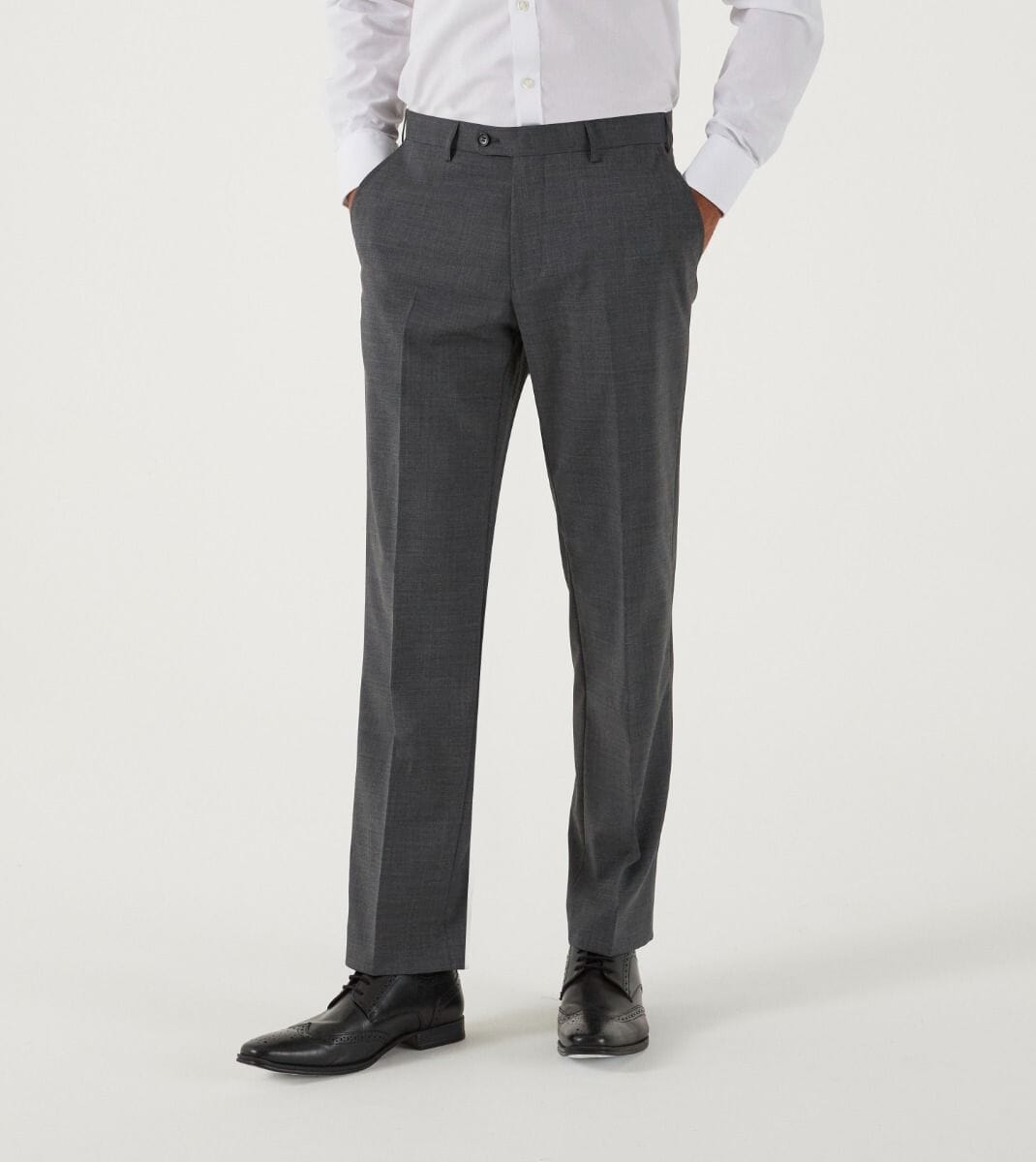 Darwin Grey Trousers - Trousers - 28R - THREADPEPPER