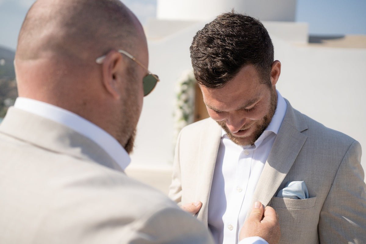 Dusty Blue Pocket Square - Wedding Pocket Square - - Swagger & Swoon