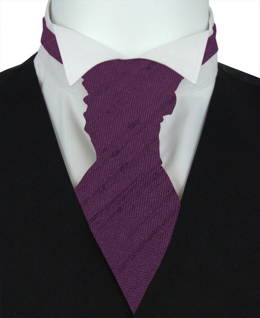 Elderberry Shantung Boys Wedding Cravat - Childrenswear - - Swagger & Swoon