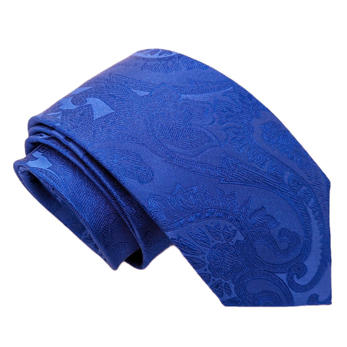Electric Blue Paisley Silk Wedding Tie - Wedding Tie - Regular - Swagger & Swoon