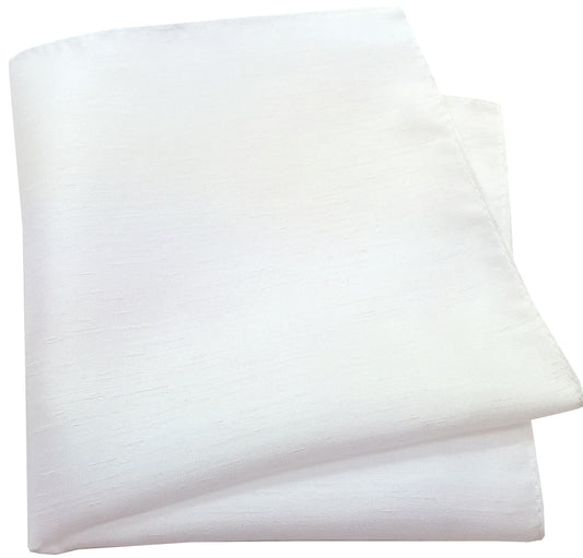 White Shantung Pocket Square