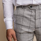 Ghost Pale Grey Checked Trousers