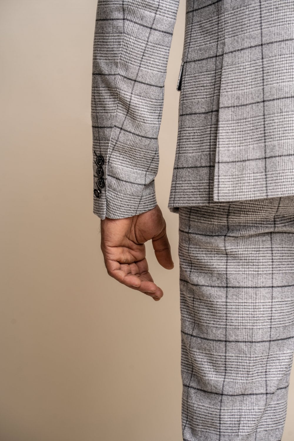 Ghost Pale Grey Checked Jacket