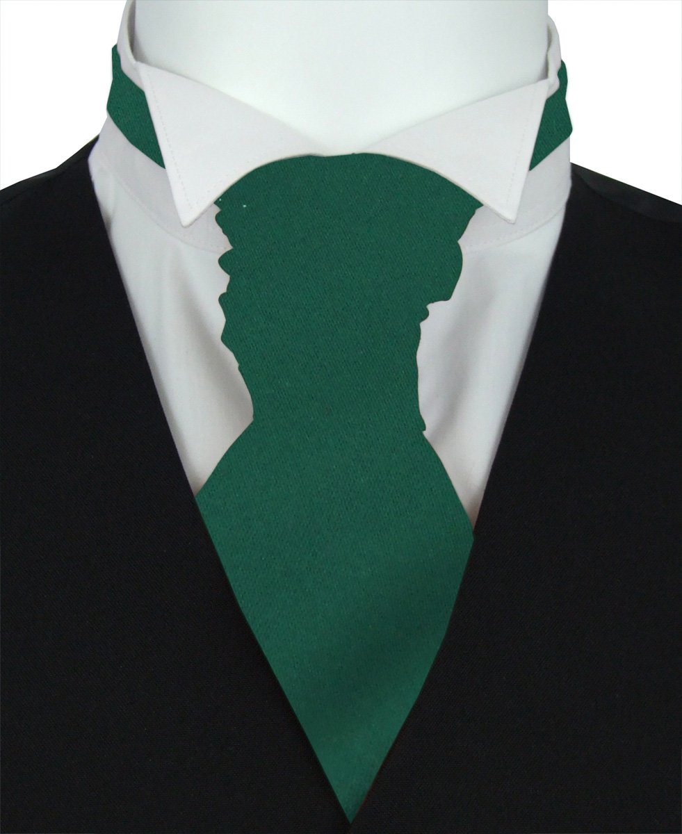 Hunter Green Boys Pre-Tied Wedding Cravat - Childrenswear