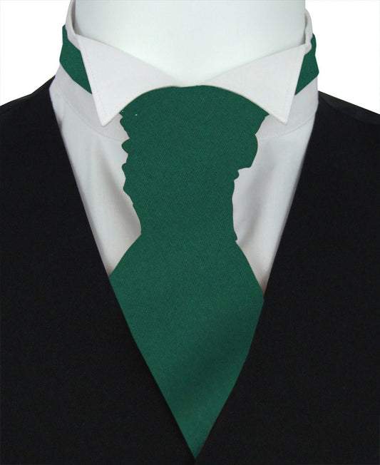 Hunter Green Pre-Tied Wedding Cravat - Wedding
