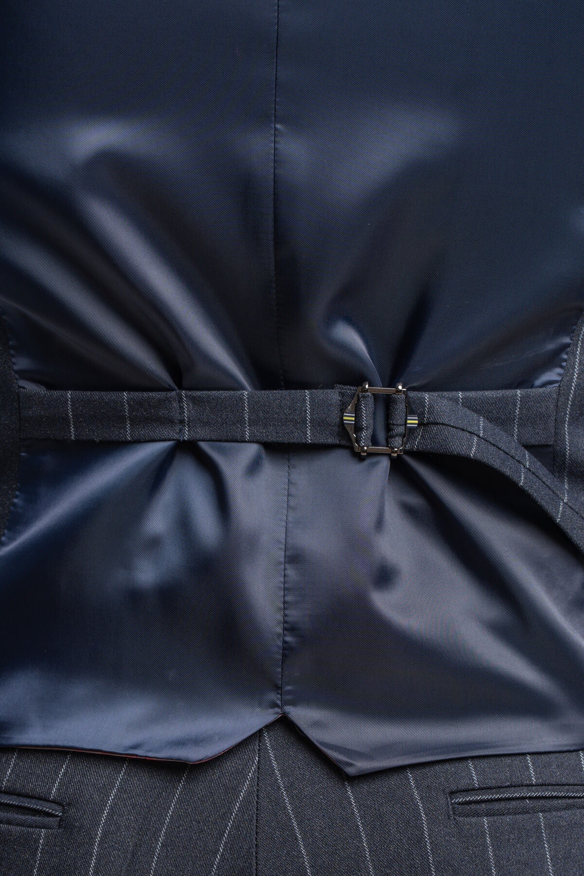 Invincible Navy Pinstripe Waistcoat - Waistcoats - 34R - Swagger & Swoon