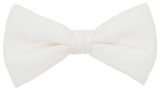 Ivory Lace Shantung Bow Ties - Wedding Bow Tie - Pre-Tied - Swagger & Swoon