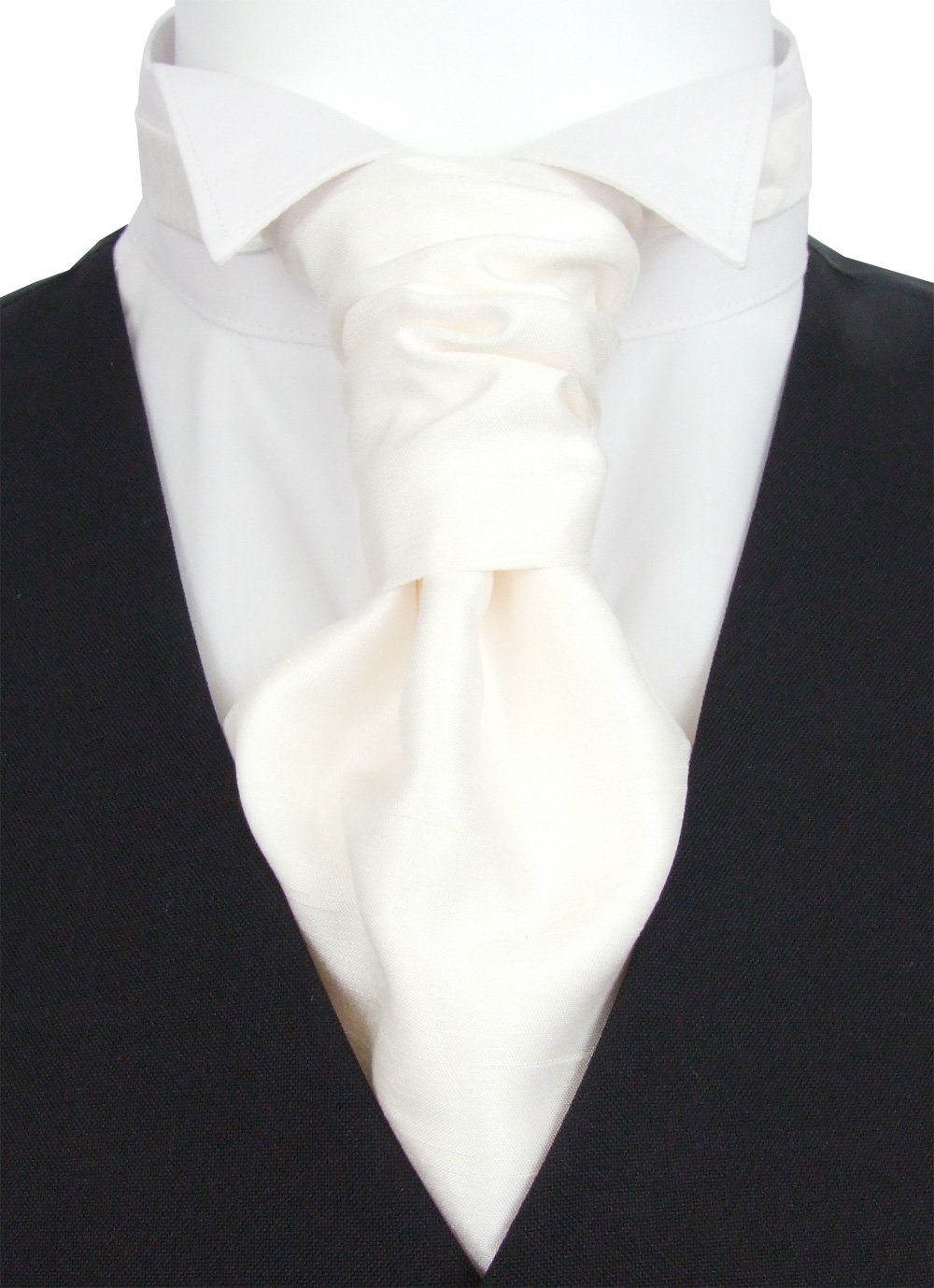 Ivory Lace Shantung Wedding Cravats - Wedding Cravat - Pre-Tied - Swagger & Swoon