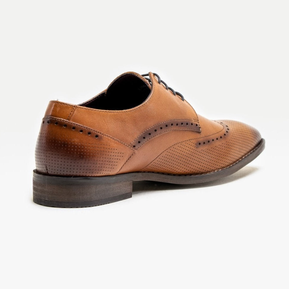 Lisbon Tan Brogue Shoes - Shoes - - THREADPEPPER