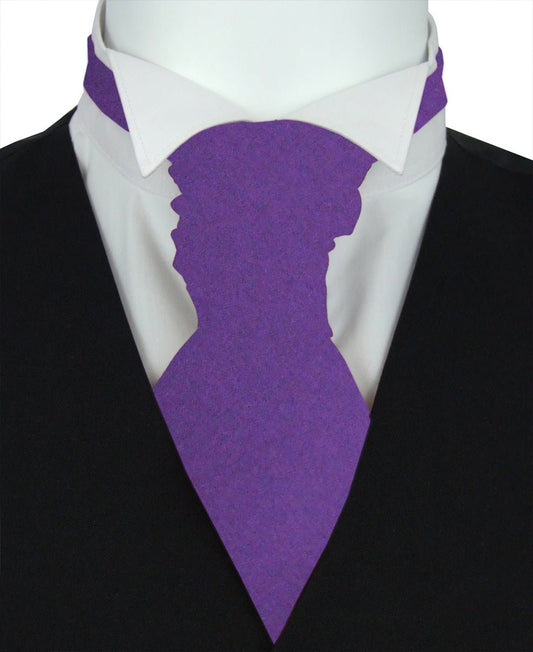 Majestic Purple Wedding Cravat - Wedding Cravat - Pre-Tied - Swagger & Swoon
