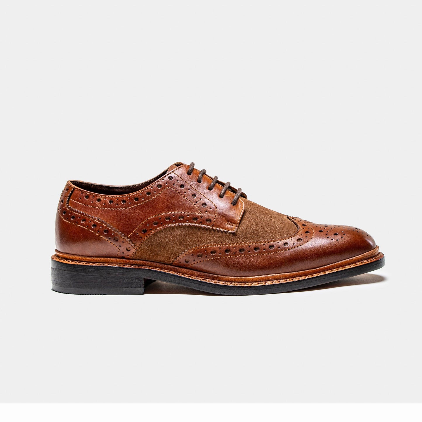 Merton Tan & Suede Shoes - Shoes - 7 - THREADPEPPER
