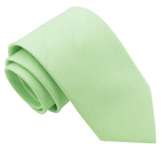 Mint Shantung Wedding Tie - Wedding