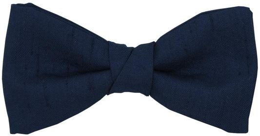 Navy Shantung Boys Bow Tie - Childrenswear