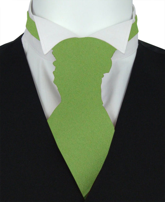Olive Green Boys Wedding Cravat - Childrenswear