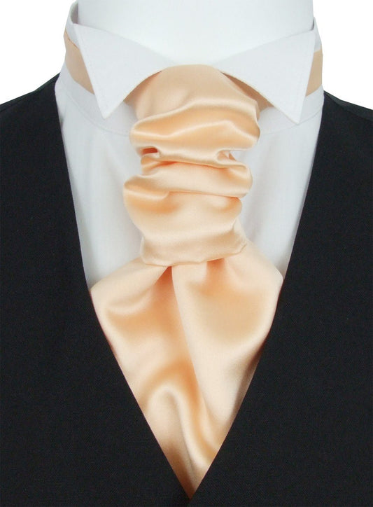 Pale Peach Pre-Tied Wedding Cravat - Wedding