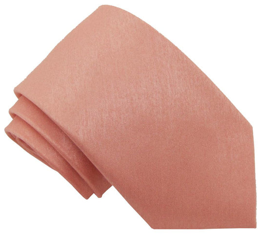 Peach Shantung Wedding Tie - Wedding