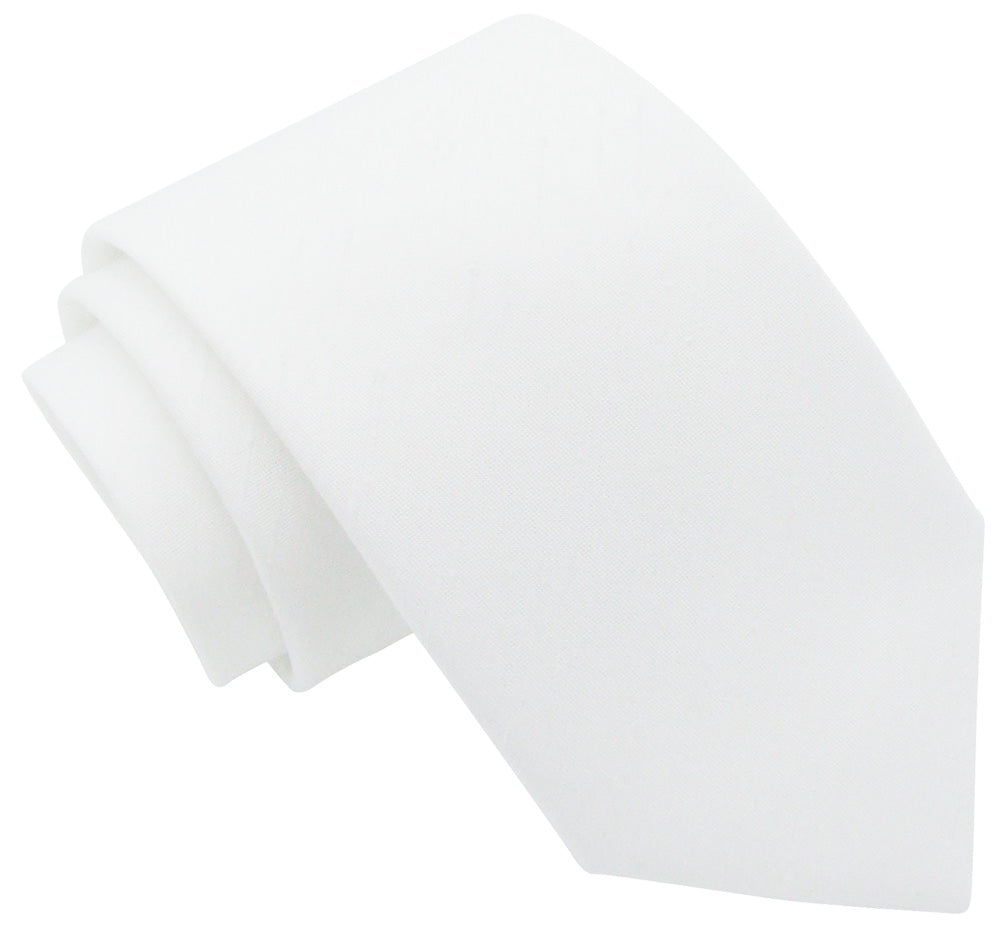 CLEARANCE - White Shantung Boys Tie