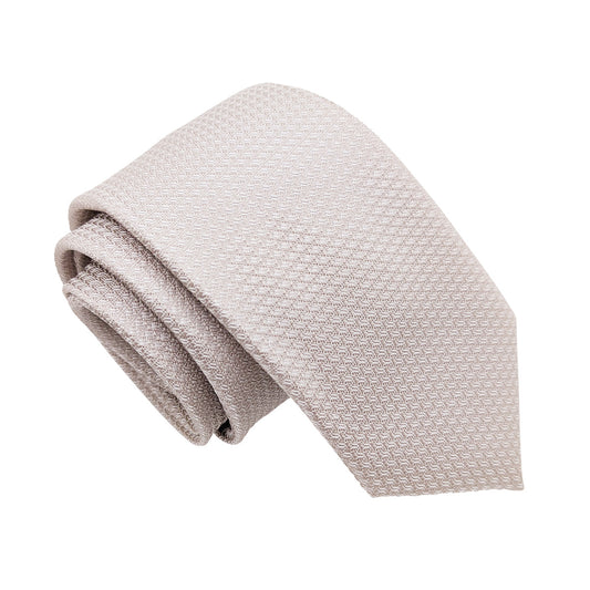 Pearl Silver Woven Wedding Tie