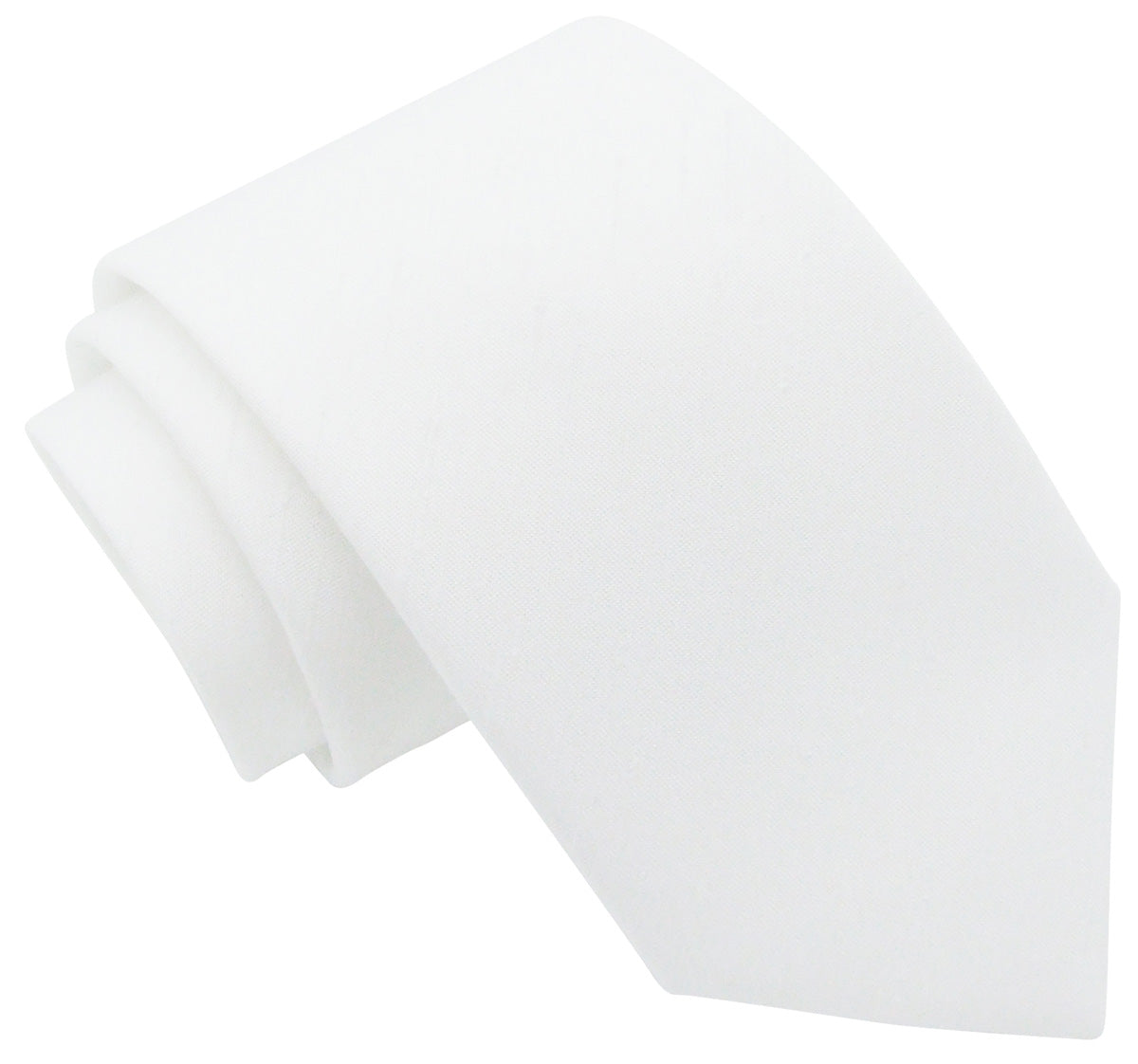 White Shantung Wedding Tie