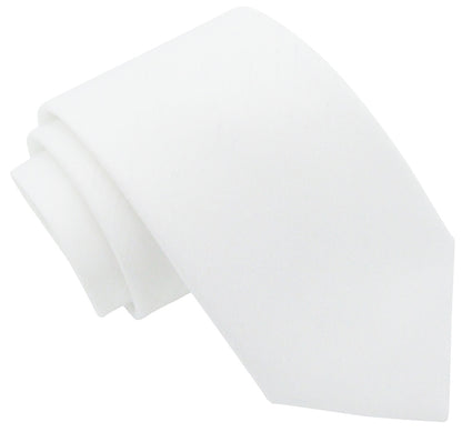 White Shantung Wedding Ties