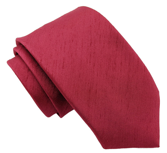 Vermillion Shantung Wedding Tie