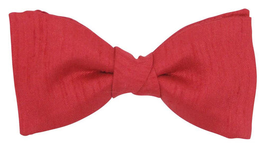 Red Shantung Boys Bow Tie - Childrenswear