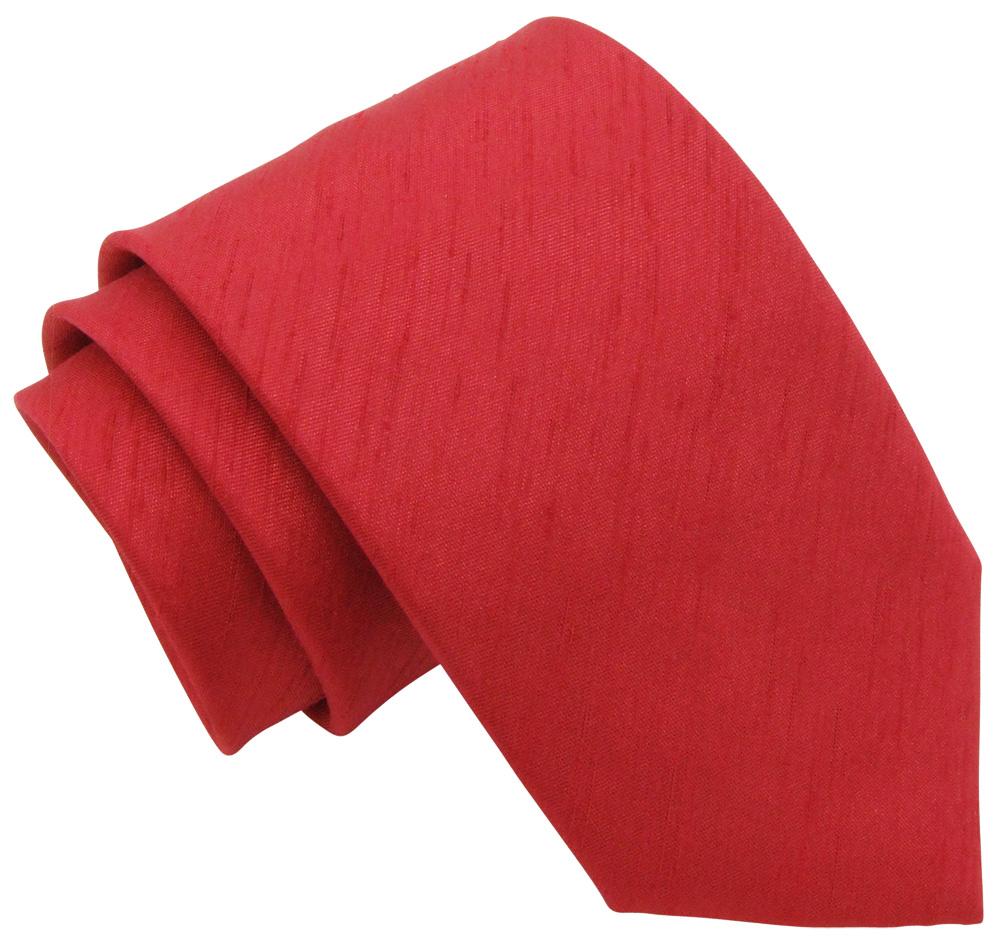 Red Shantung Wedding Tie - Wedding