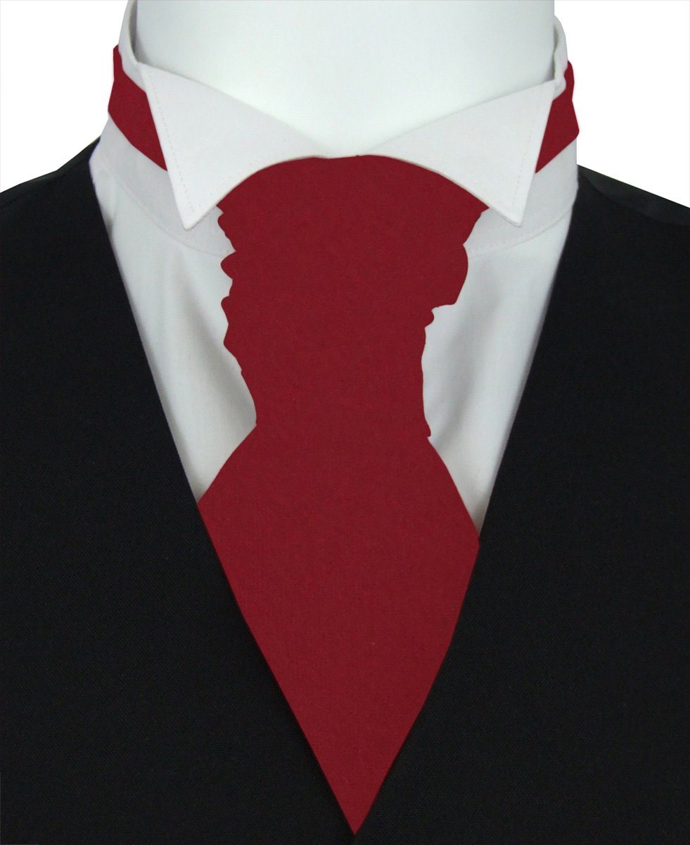 Redcurrant Pre-Tied Wedding Cravat - Wedding