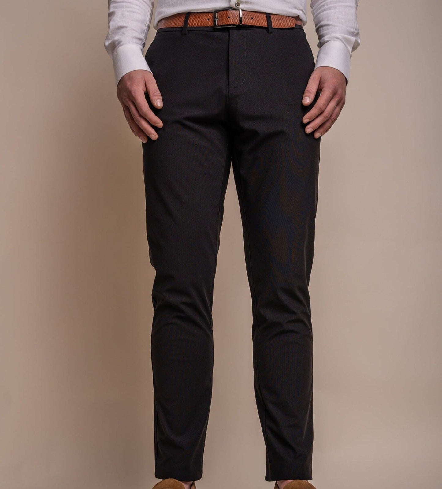 Reed Black Trousers - Trousers - 30R - THREADPEPPER