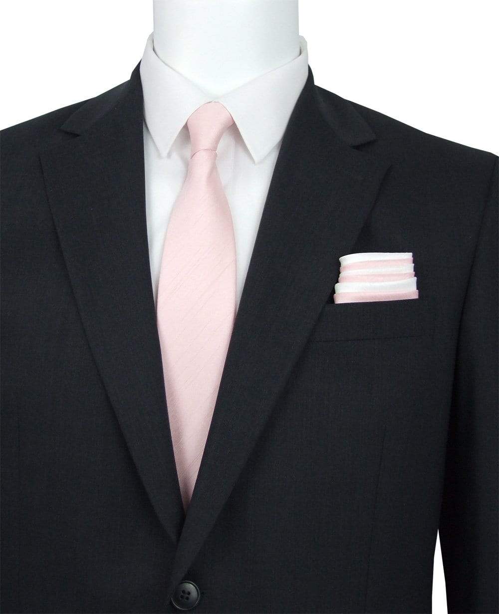 Rose Quartz Shantung Wedding Tie - Wedding