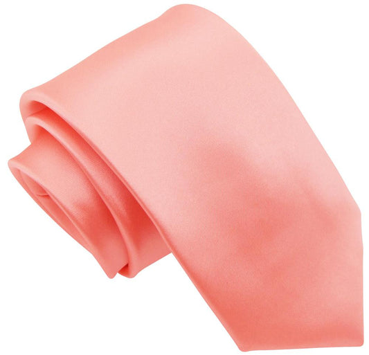 Salmon Peach Wedding Tie - Wedding