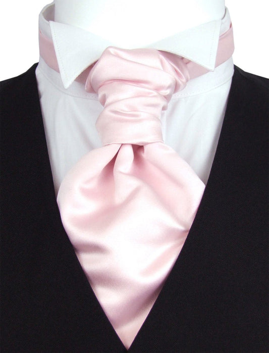 Shell Pink Pre-Tied Wedding Cravat - Wedding