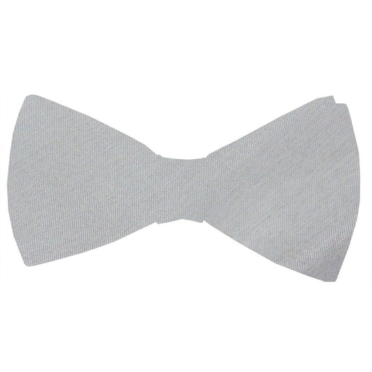 Silver Moon Shantung Bow Tie - Wedding