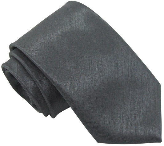 Slate Shantung Wedding Tie - Wedding