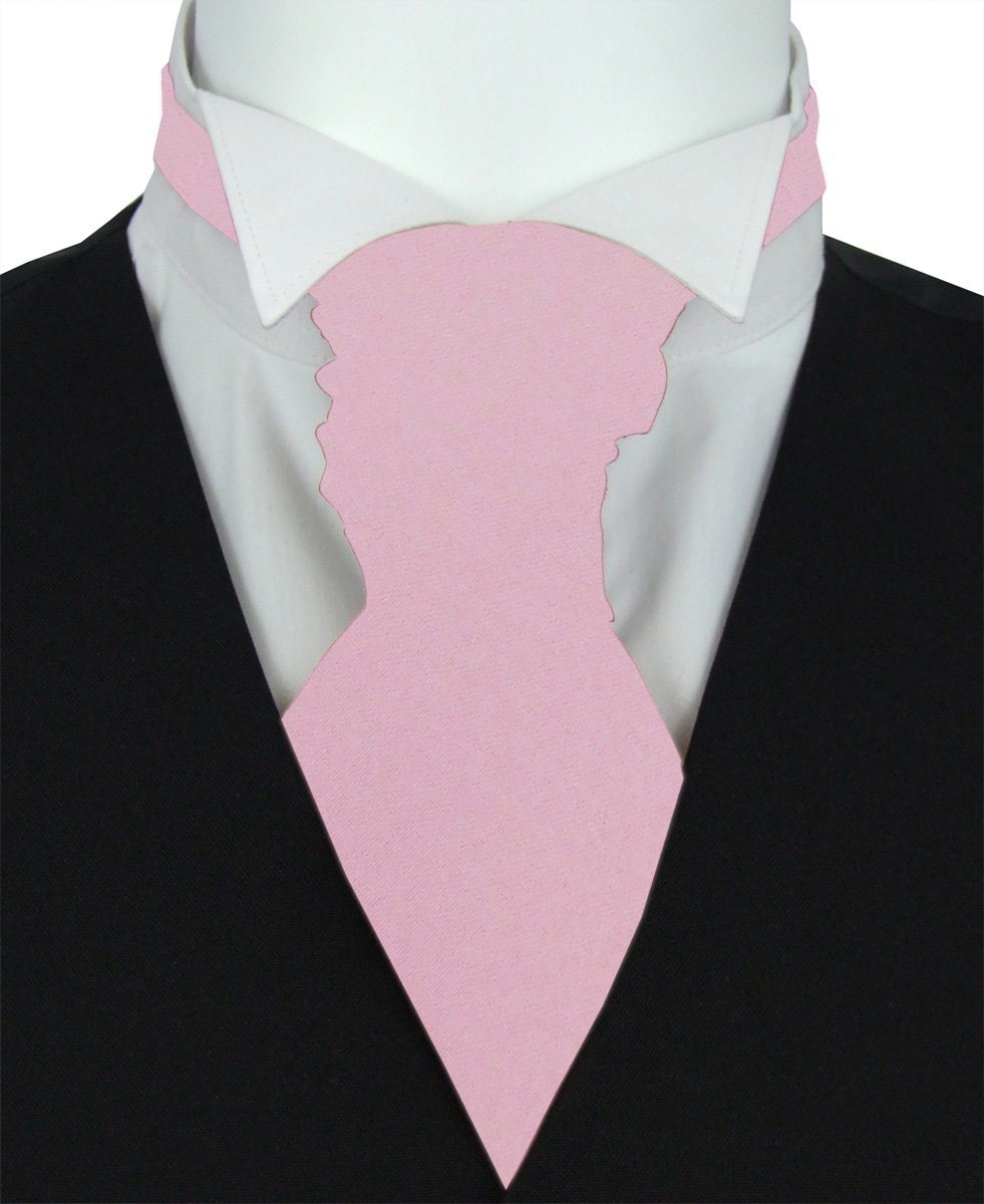 Suede Pink Boys Pre-Tied Wedding Cravat - Childrenswear