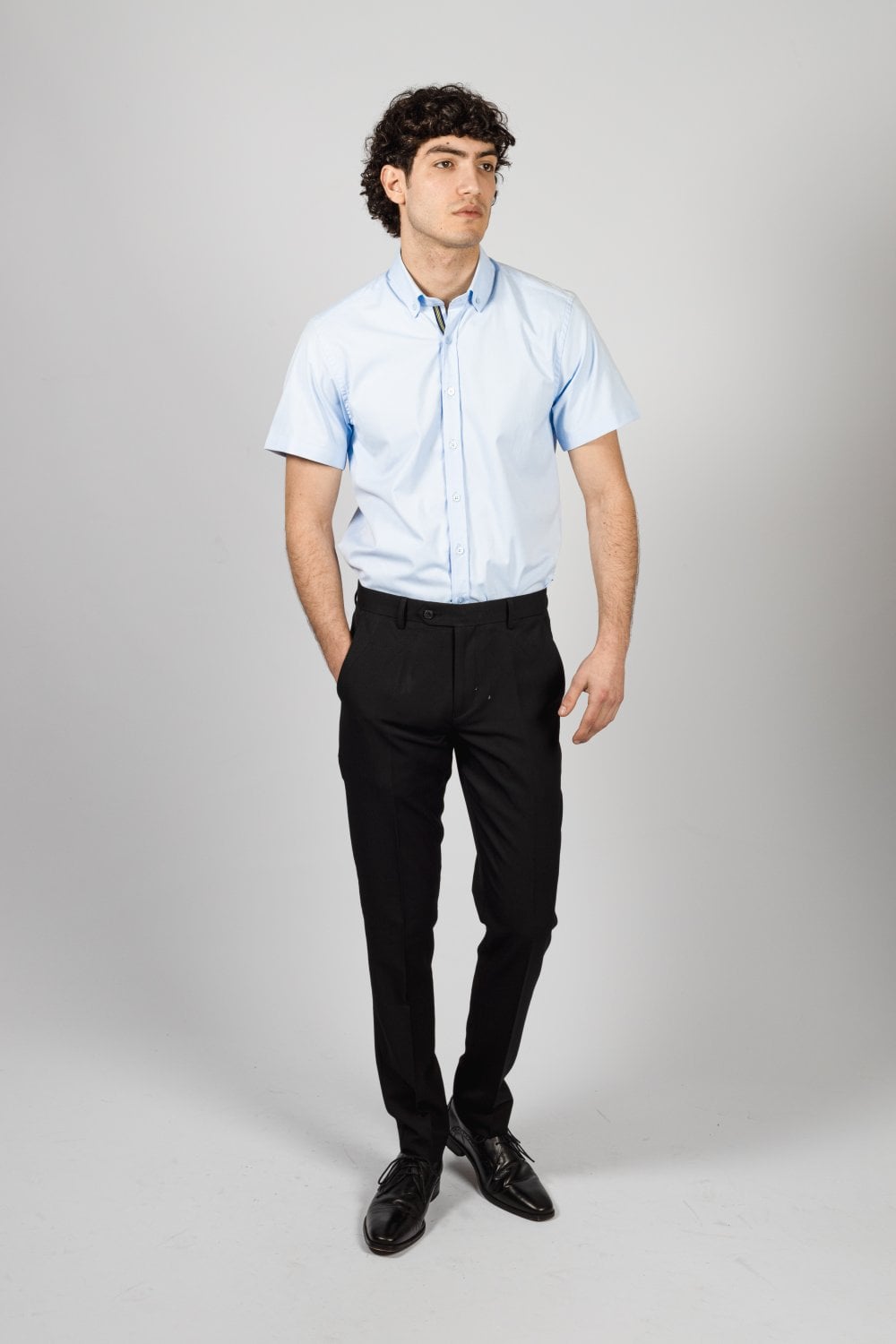 Vito Sky Blue Short Sleeve Shirt - Shirts - - THREADPEPPER