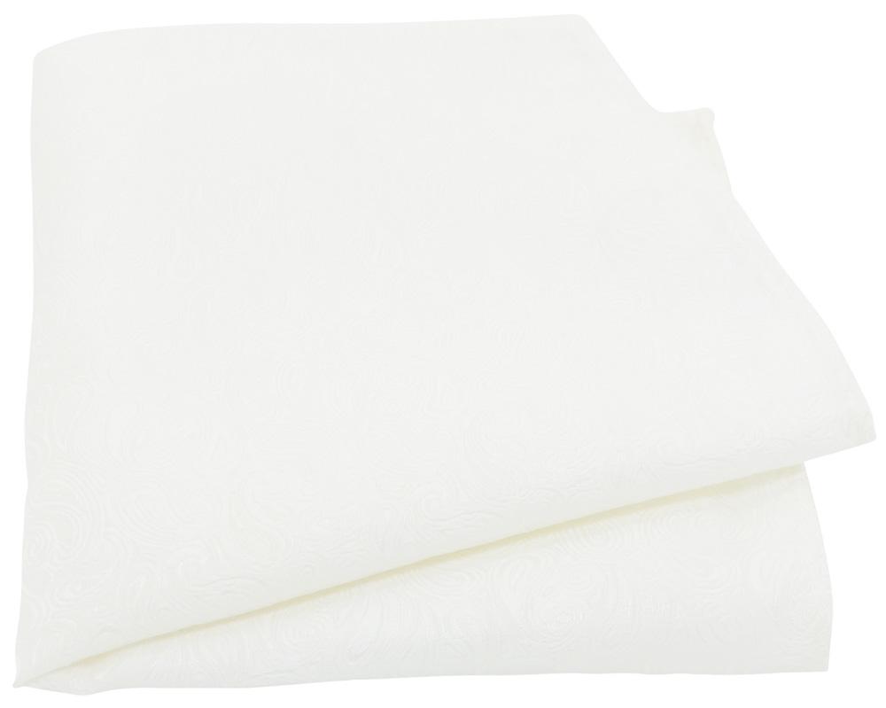 White Paisley Pocket Square - Wedding