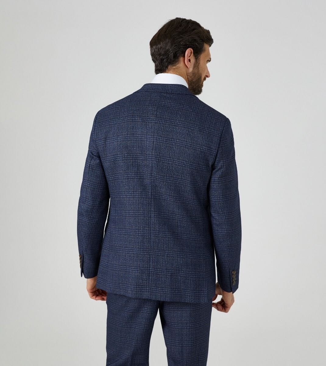 Woolf Blue Check Jacket - Blazers & Jackets - - THREADPEPPER